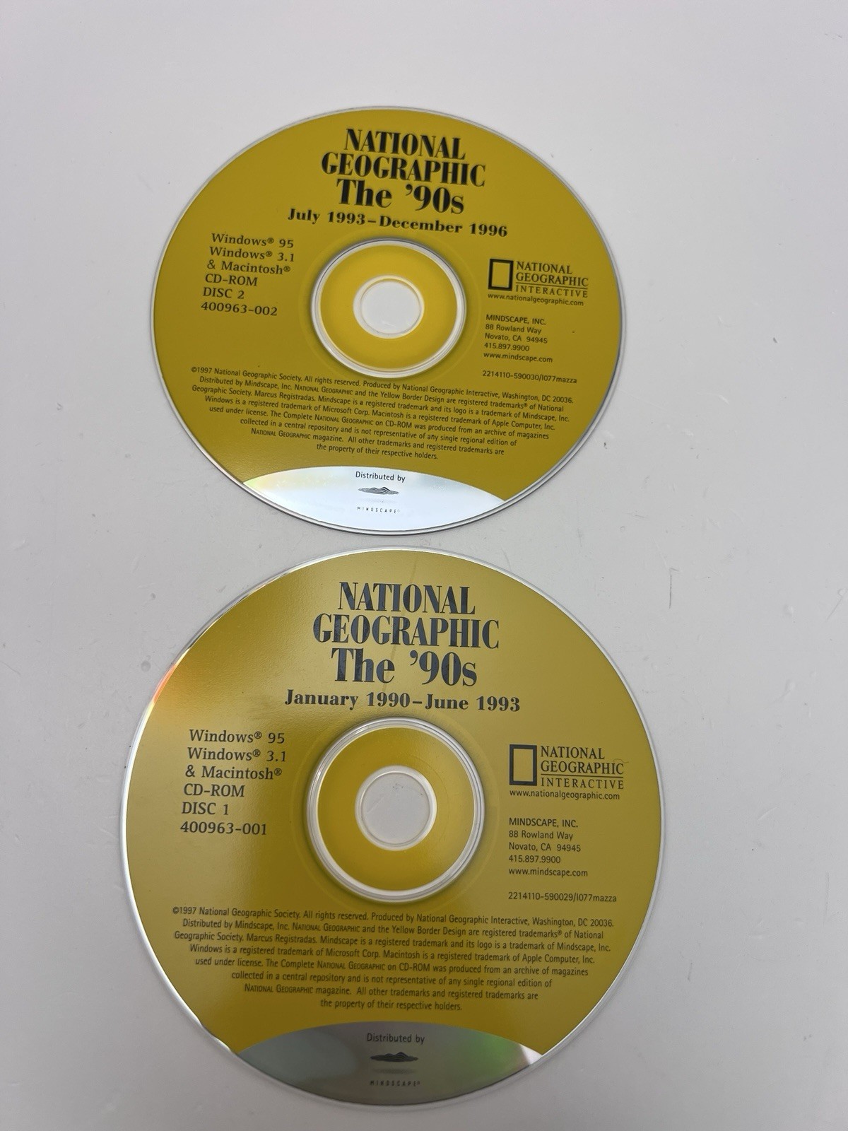 National Geographic The 90s Rare DVD ROM 1990-93-93-96 Windows-Macintosh RARE