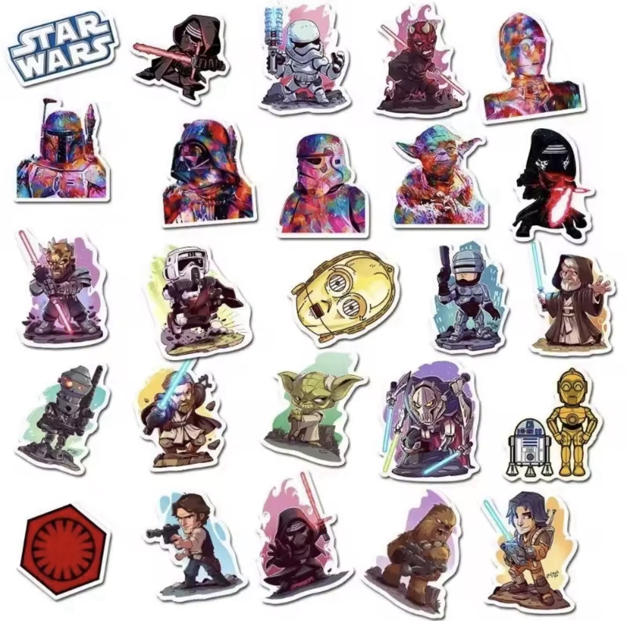 Star wars Stickers 10 Per Pack Waterproof Decal Sticker Set