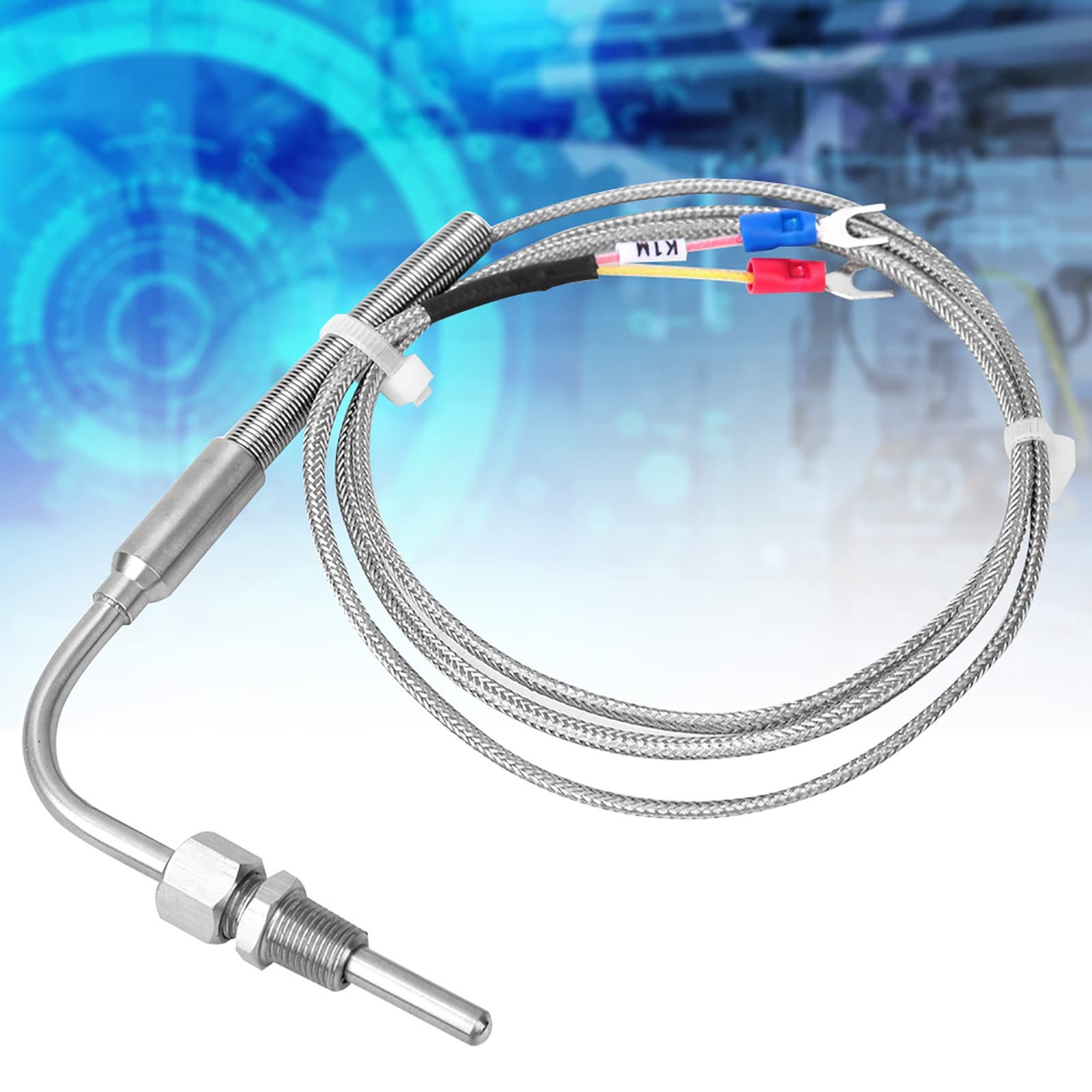 K Type Thermocouple Probe PT 1/8 Thread Temperature Sensor 01250 1 M Cable
