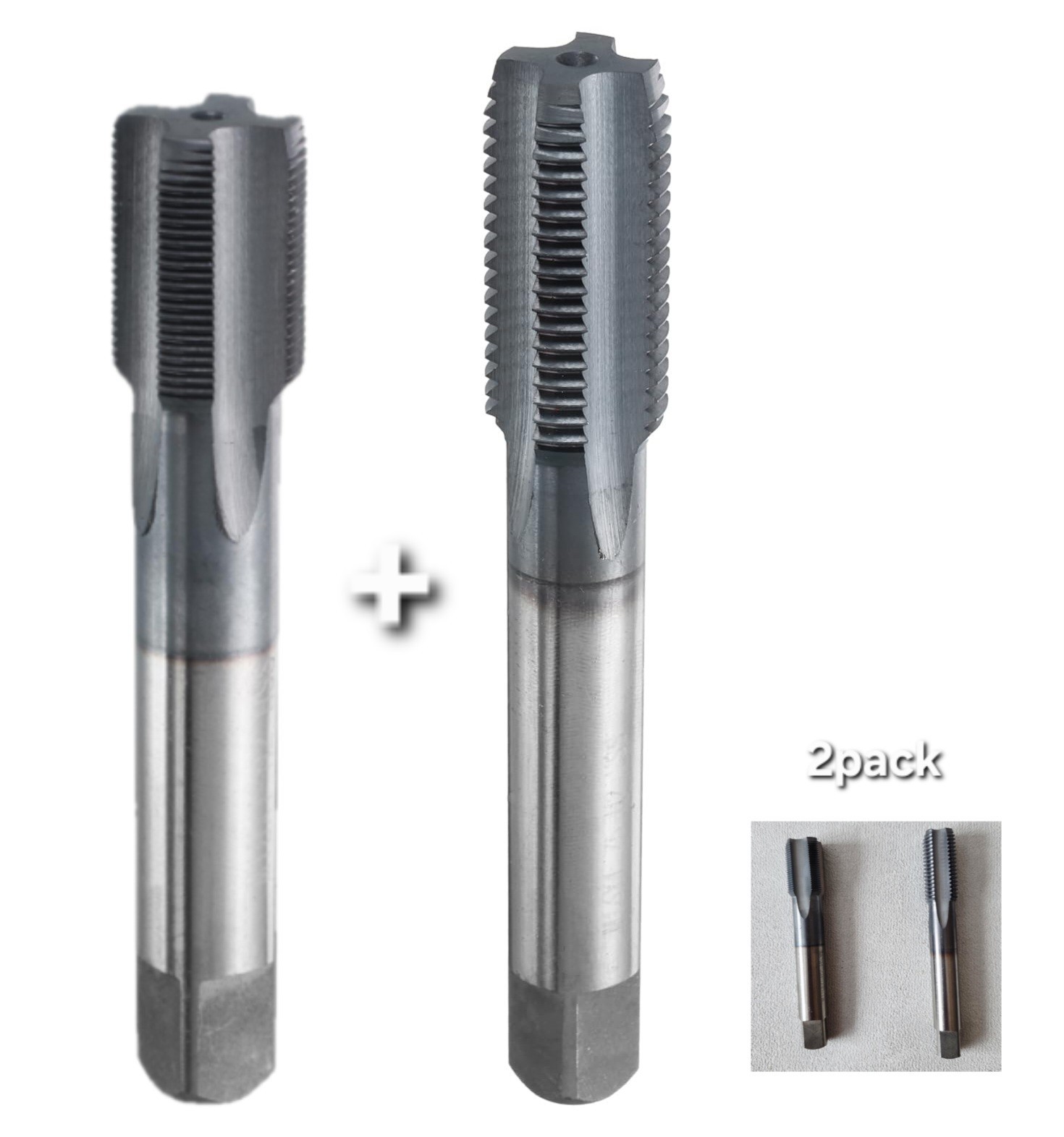 M18x1 + M16×1.75 mm Metric Thread Tap 6542 Steel TiCN Coat Right Hand Plug Screw