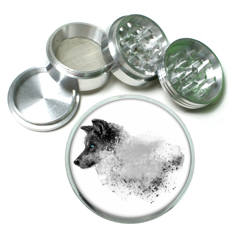 Gray Wolf Em1  Titanium Herb Grinder 4 Piece Hand Mueller