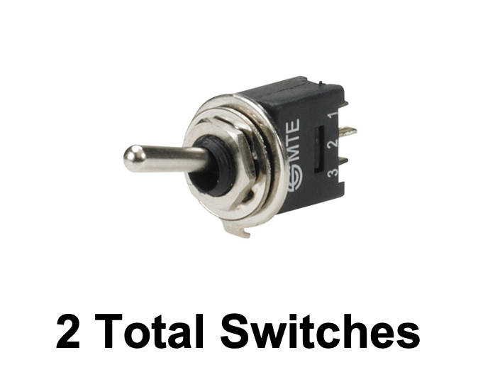 Lot of 2 Radio Shack 3A 125VAC SPST Mini On/Off Toggle Switch Catalog №: 2750624