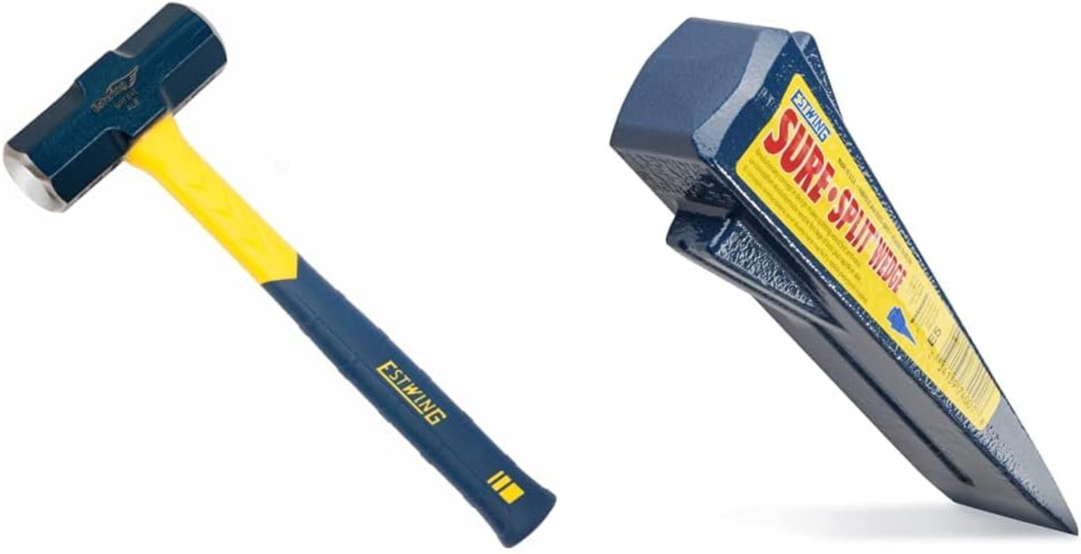 MRF64E 64 Oz Fiberglass Engineer's Hammer & E-5 5 Lb Sure Split Wedge Set