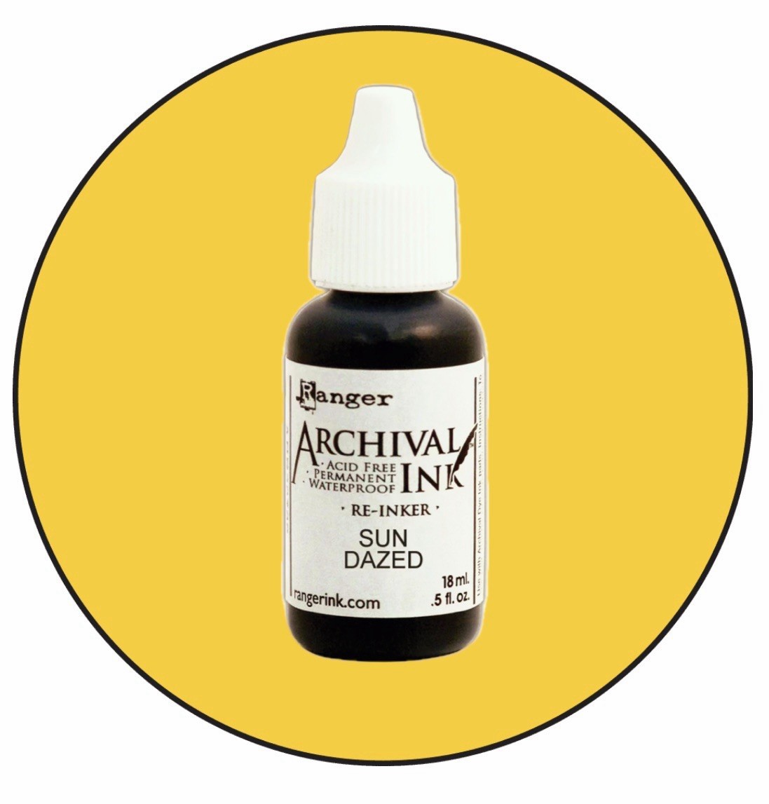 Ranger Archival Re-inker SUN DAZED .5 fl oz Permanent Acid Free For Ink Pad