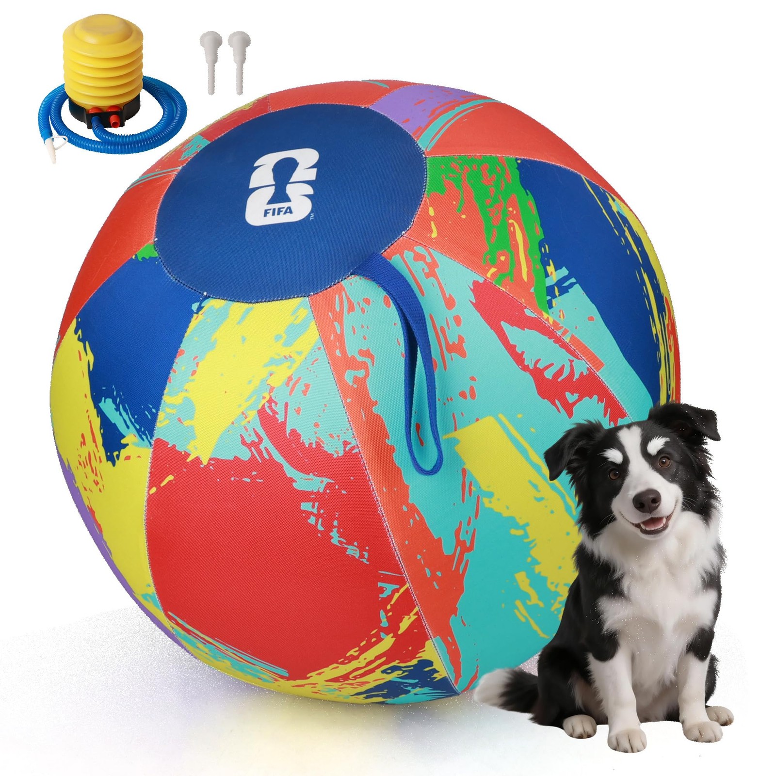 Official FIFA World Cup 2026 Edition, 22" Herding Ball for Dogs with Pump – W...