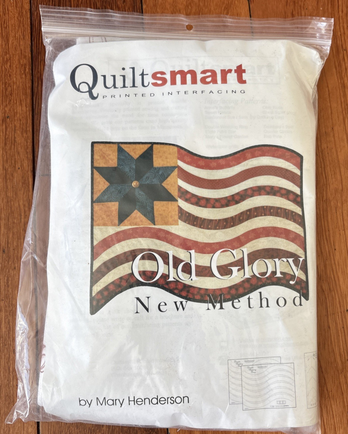 QUILTSMART Flag Kit Printed Interfacing Old Glory Pieced by Applique