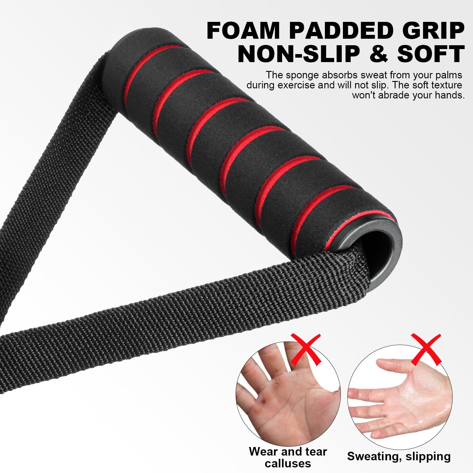 Exercise Handle, Resistance Bands Handle, Replacement Handle Attachments for ...