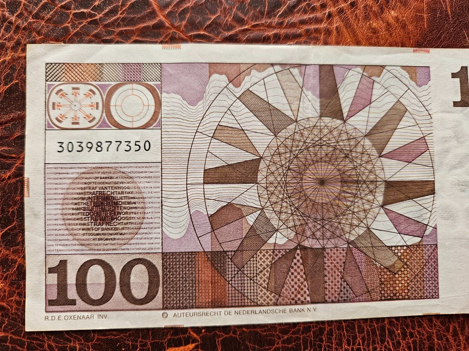 Netherlands 100 gulden 1970 banknote