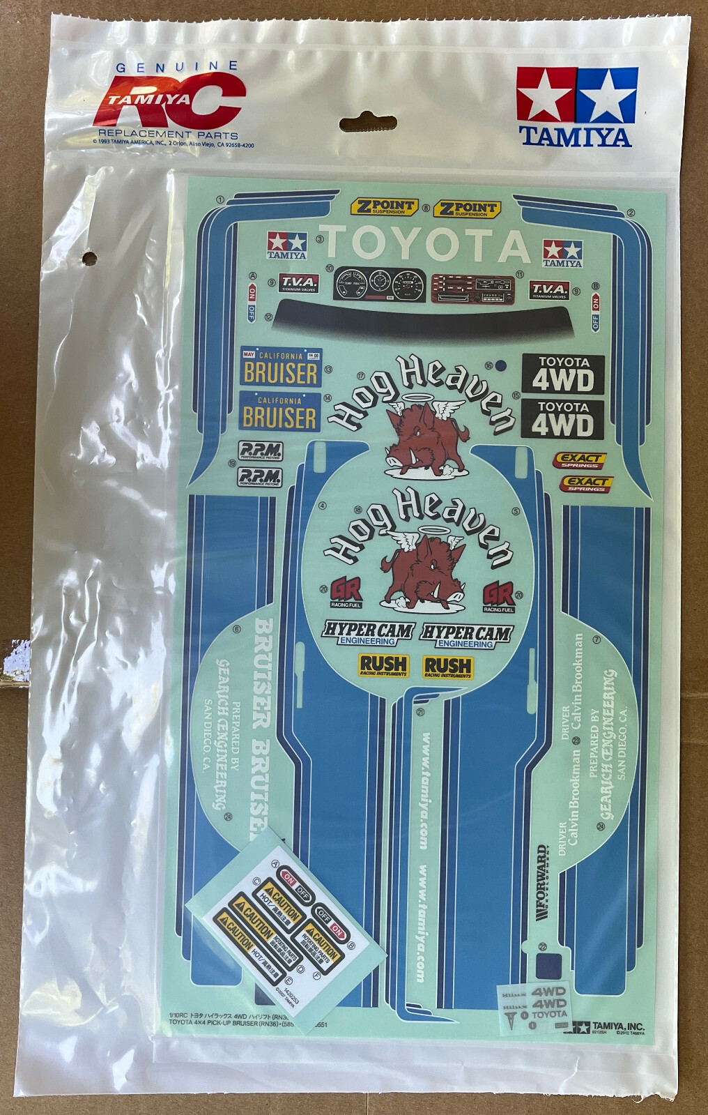 Tamiya RC Sticker Bag with Metal Transfer for Toyota Bruiser: 58519 # 9495728