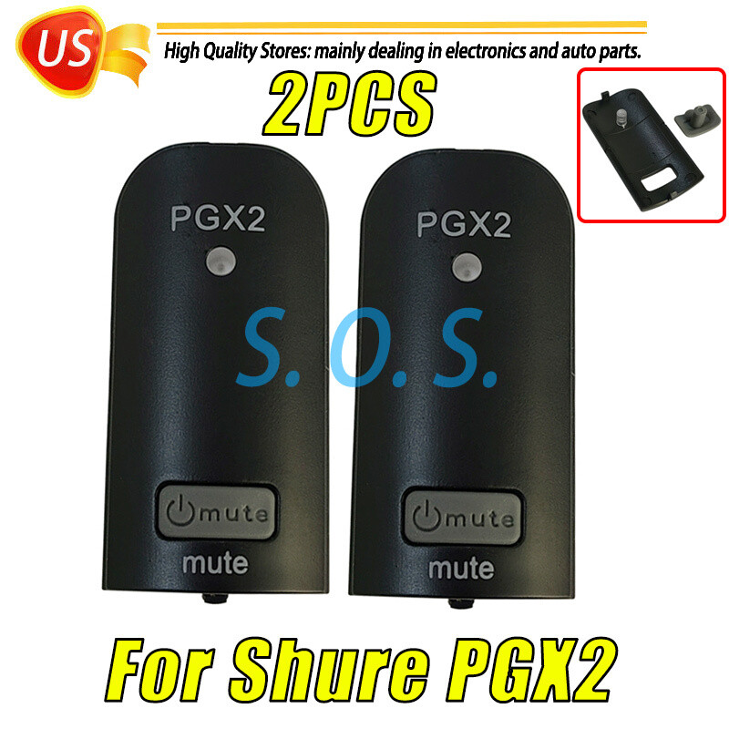 For Shure PGX2 Mic Microphone Wireless Control Switch Bezel Cover Shell&Button*2