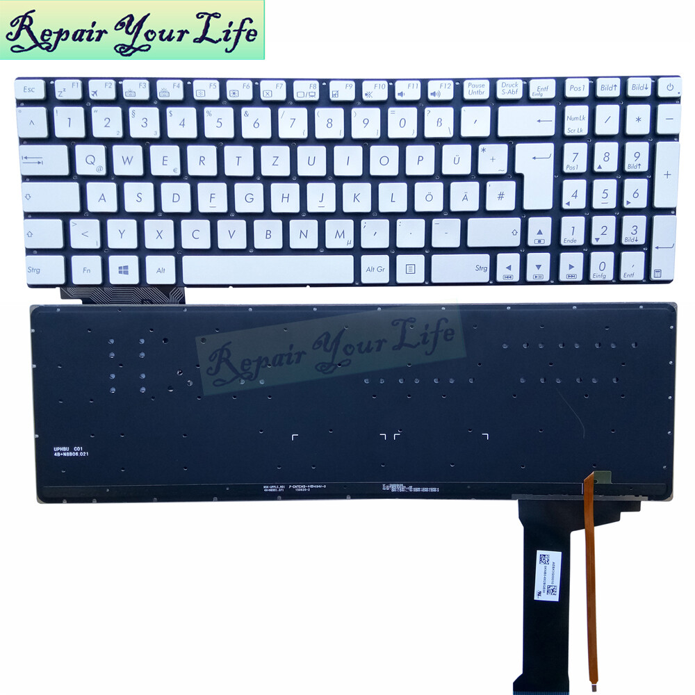 GR TR PO SW keyboard for ASUS N551 N552 N751 N551JB N752JK G551JM silver backlit