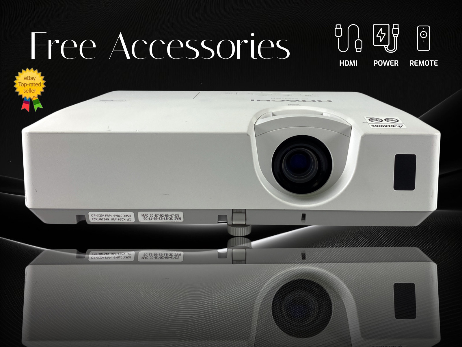 Hitachi CP-X2541WN 3LCD Projector 4K for Home Movies or Gaming 2700 Lumens 🎬