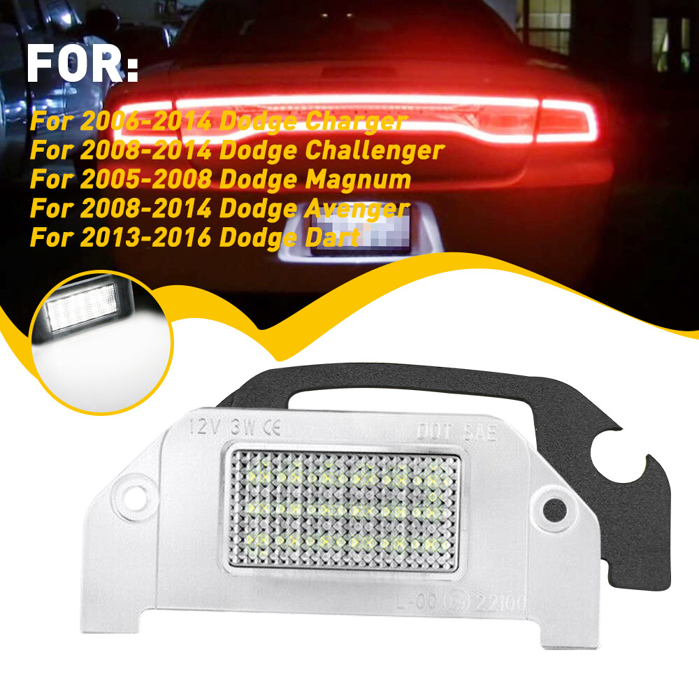 For 2013-2016 Dodge Dart LED License Plate Light Lamps White Super Bright OXILAM