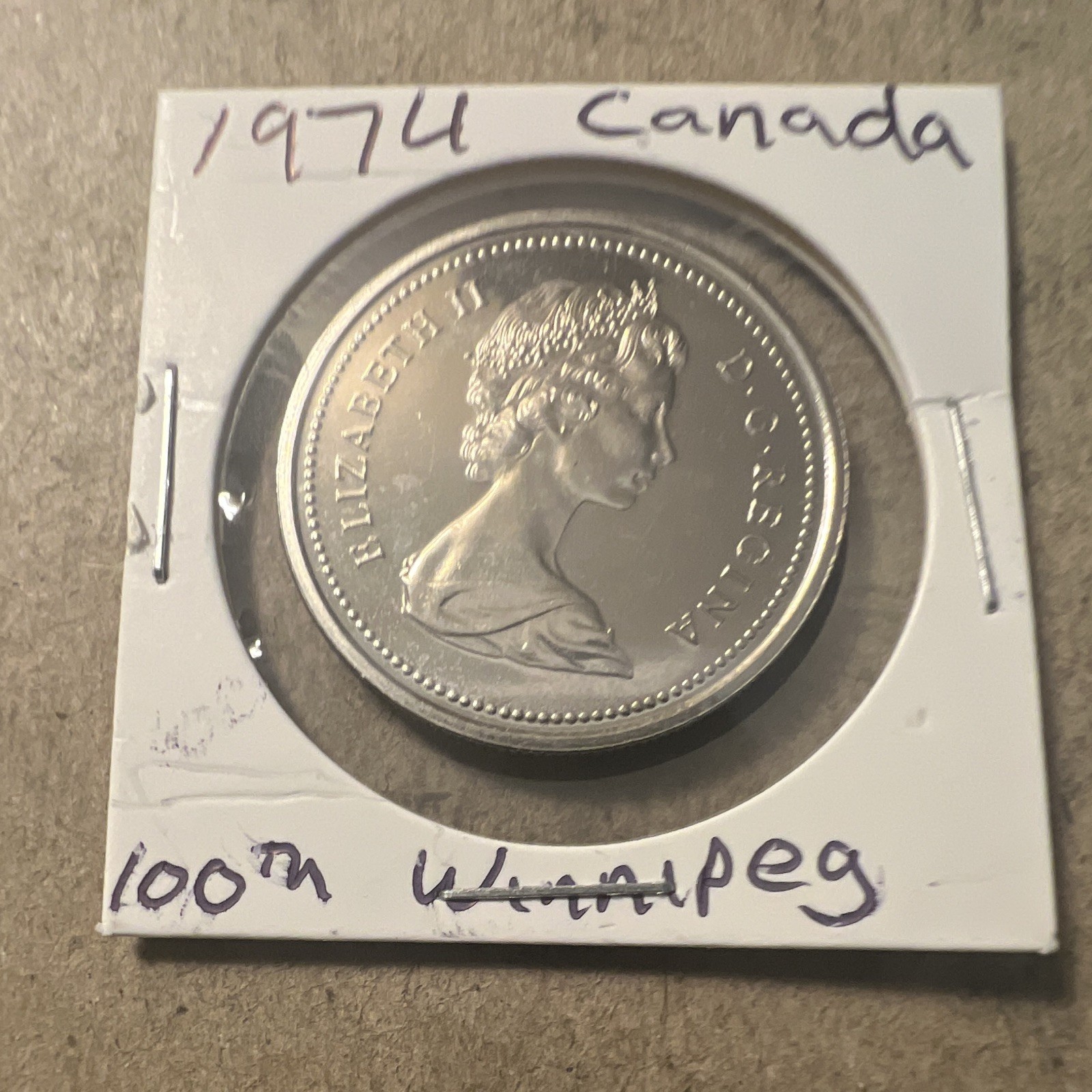 Canada $1 1974 Winnipeg Centennial 1874-1974 Dollar Coin Elizabeth II