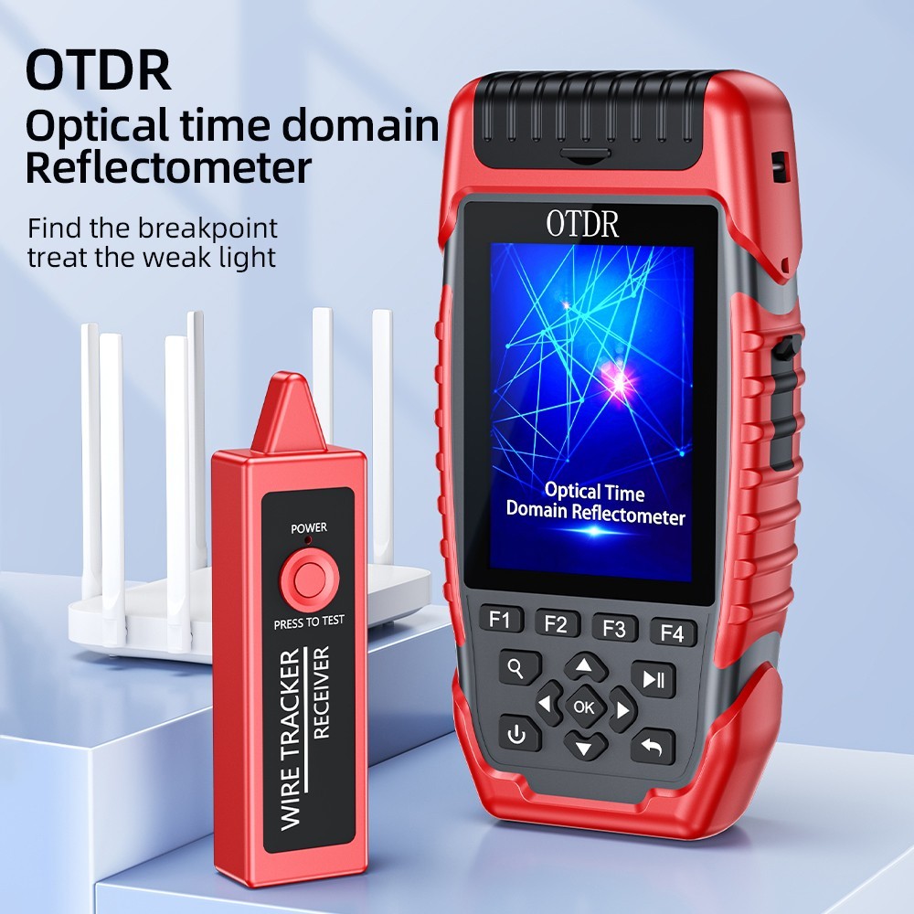 OTDR Fiber Optic Tester 1310/1550nm with OPM/VFL/RJ45 Tester Rang 3m-64Km