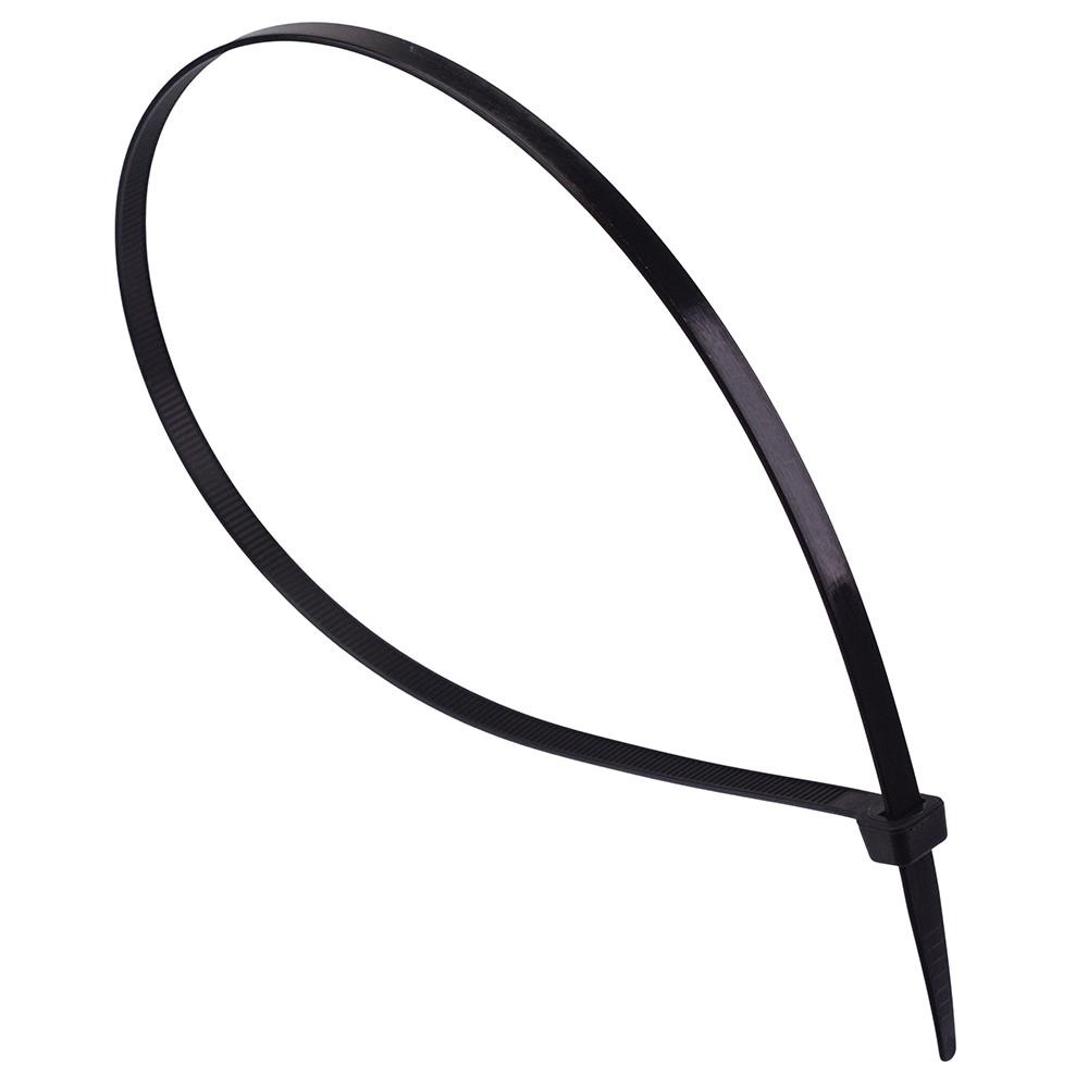 7.6mm x 450mm Black Zip Cable Tie - Pack of 100