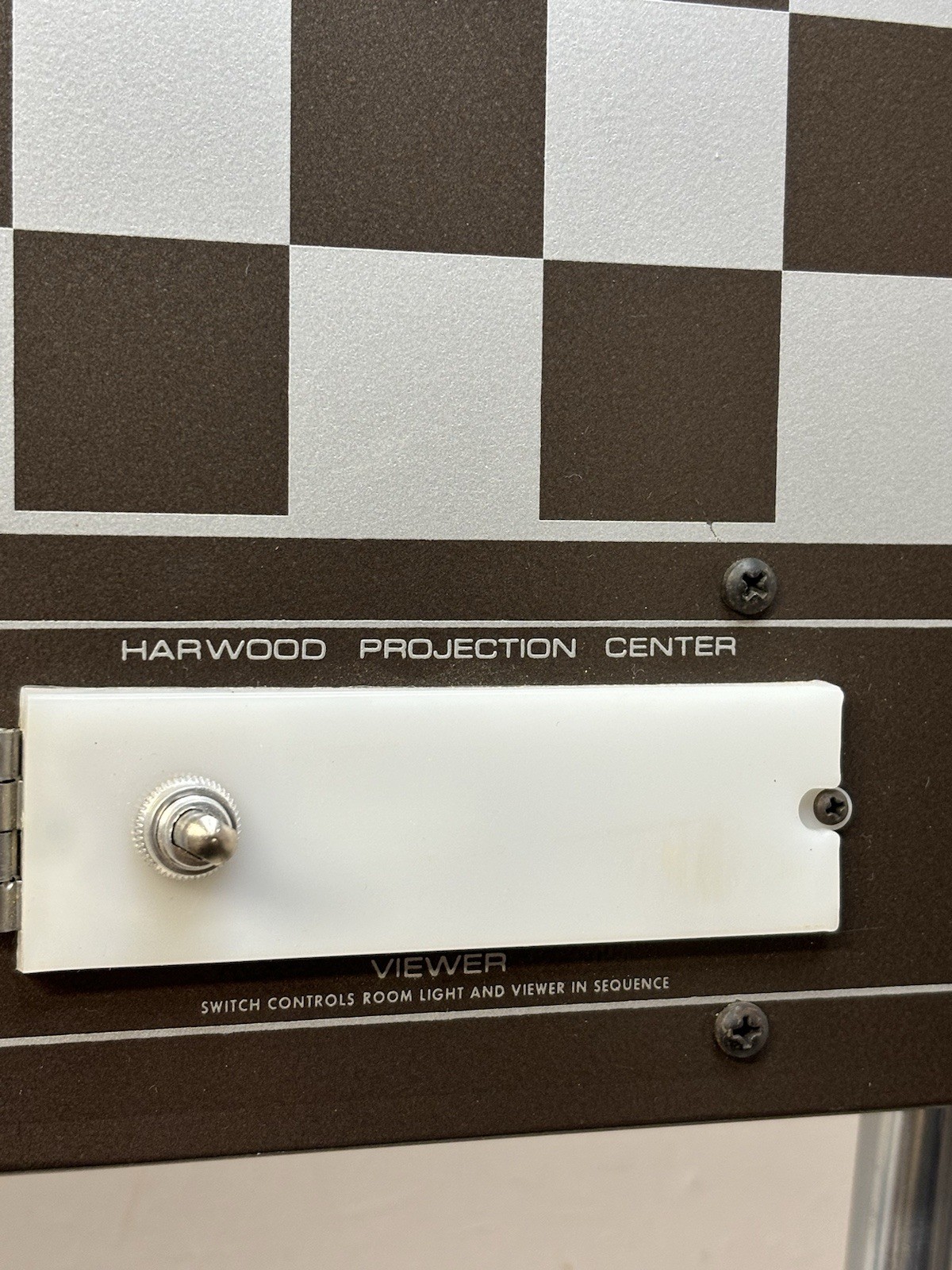 Electra by Harwood Metal Projection Folding Table w/ Chess Board *Working