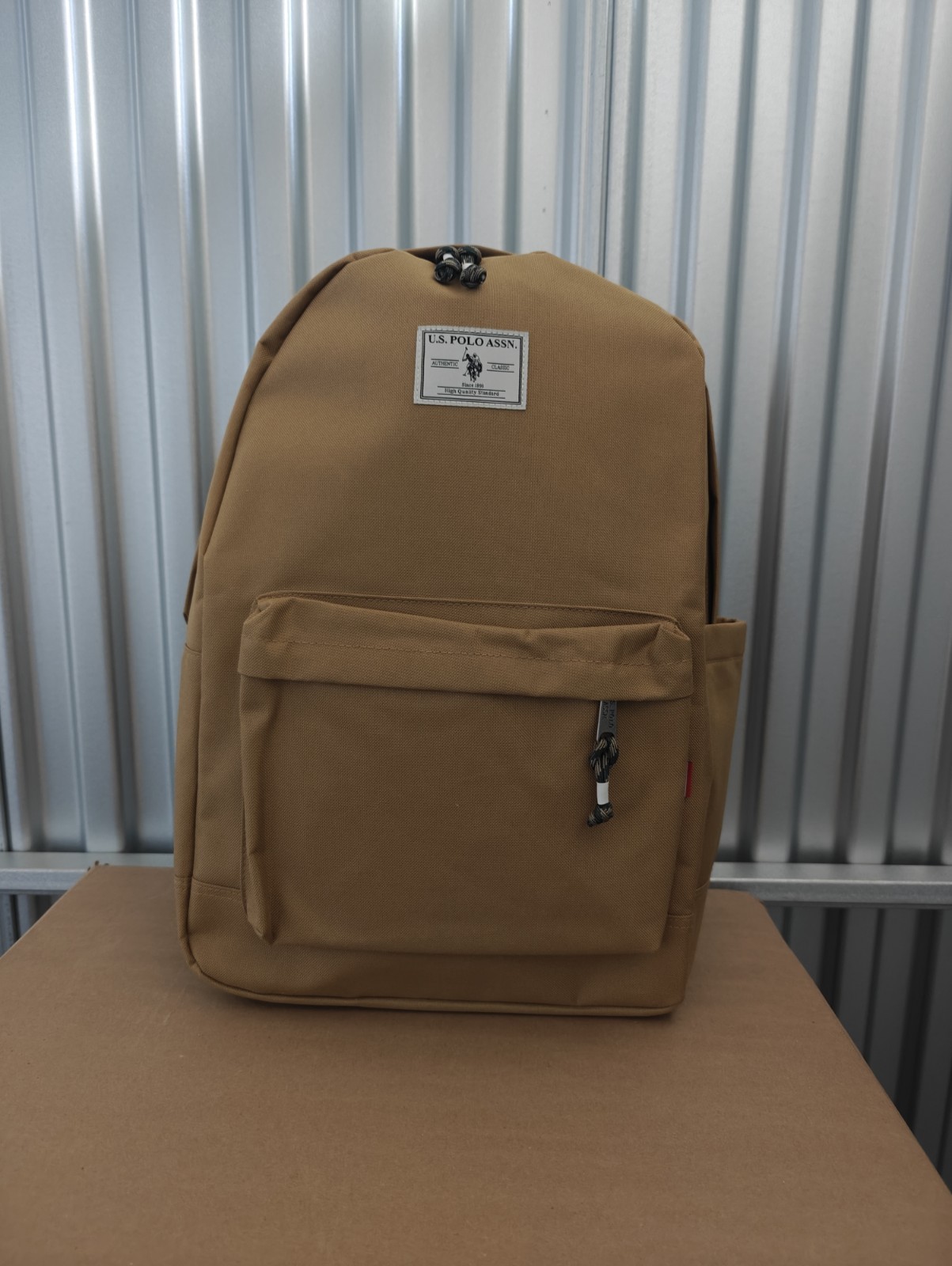 U.S.  POLO ASSN High Quality Standard Backpack Beige / Brown 0006