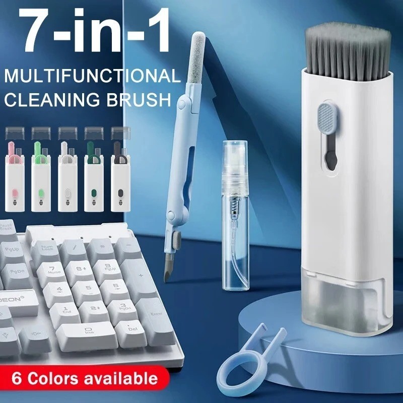 7 in 1 Keyboard Cleaner Kit Earphone Cleaning Pen Brush Keycap Tool - NEW