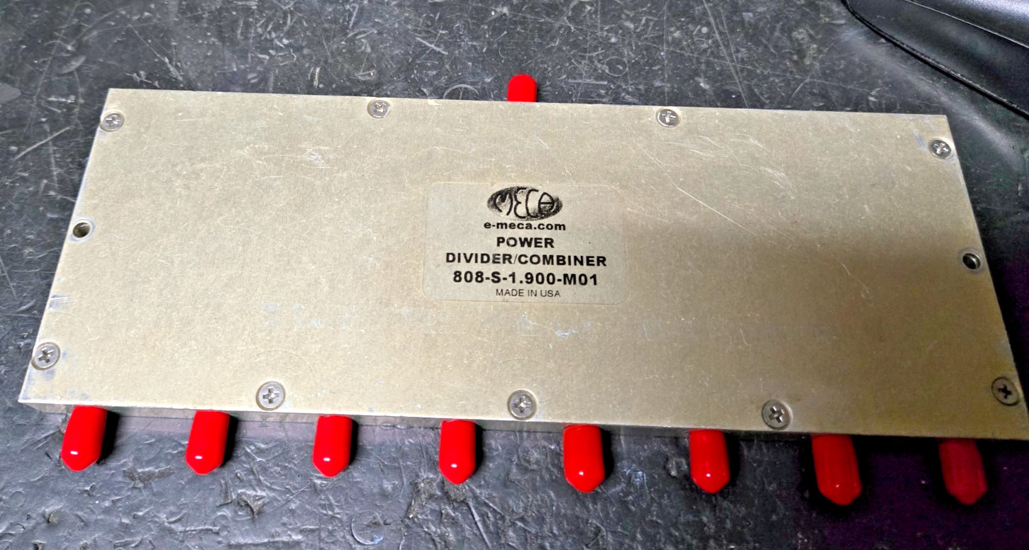 MECA 808-S-1.900-M01 8-way Power Divider/Combiner 0.8-3.0 GHz Tested, works well
