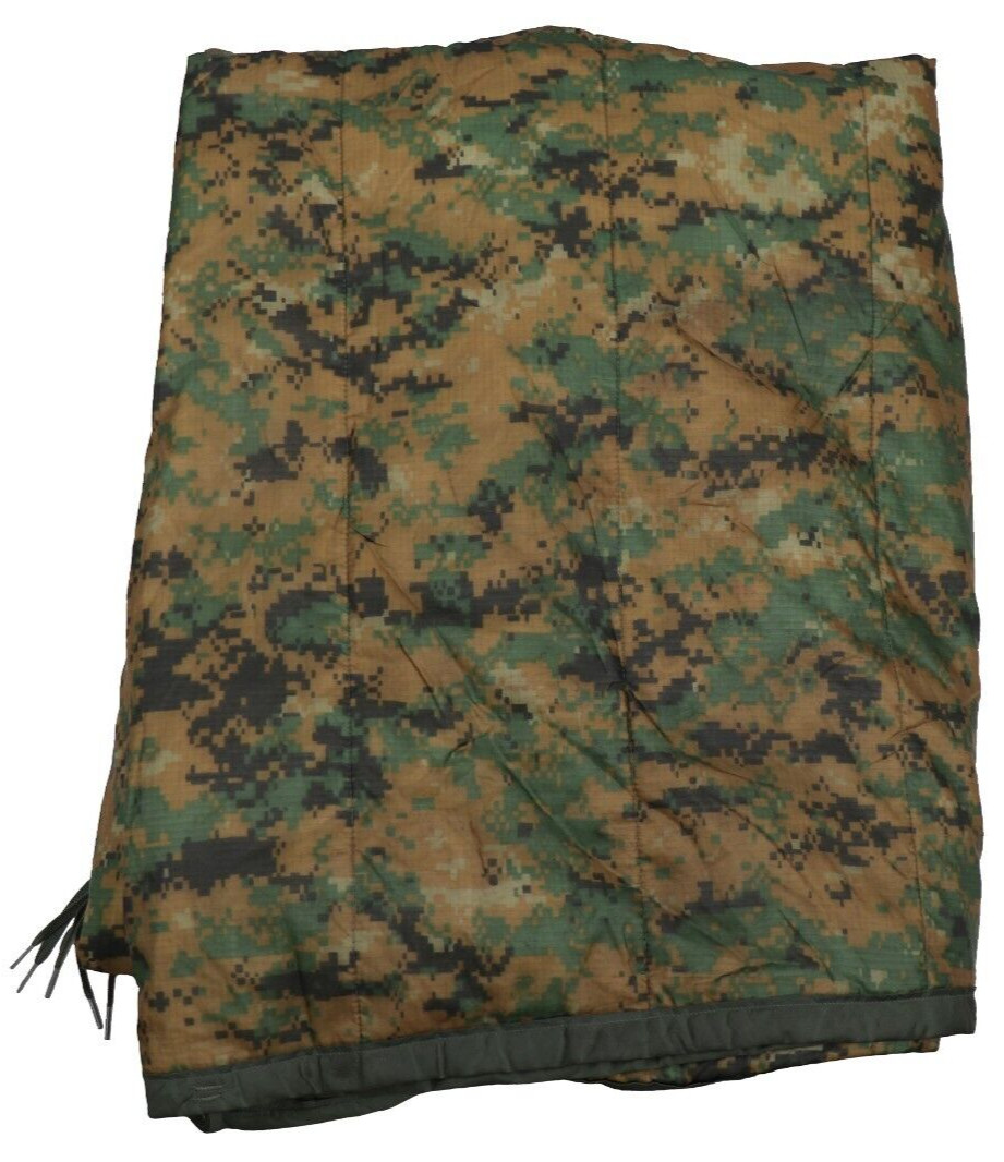 Zippered USMC Poncho Liner Woobie Woodland Marpat Camo Military Issue Blanket