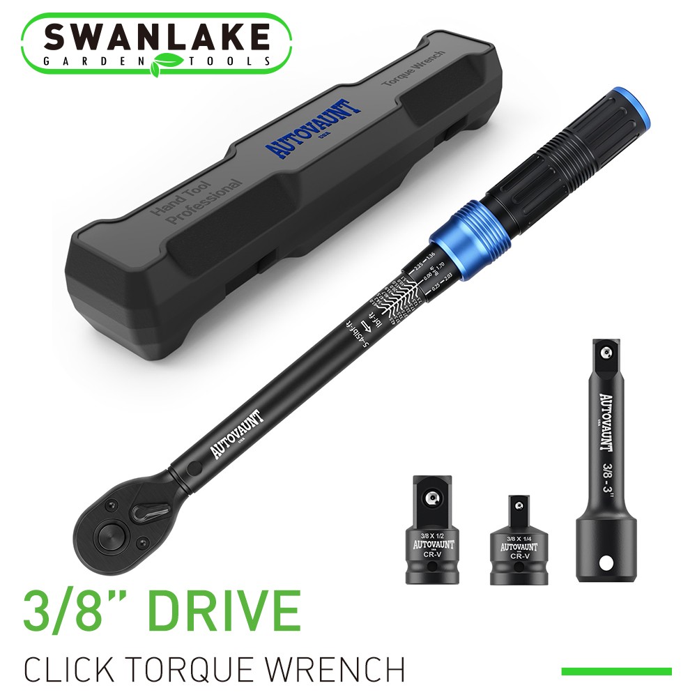 3/8" Torque Wrench Snap Socket Professional Drive Click Type Ratcheting