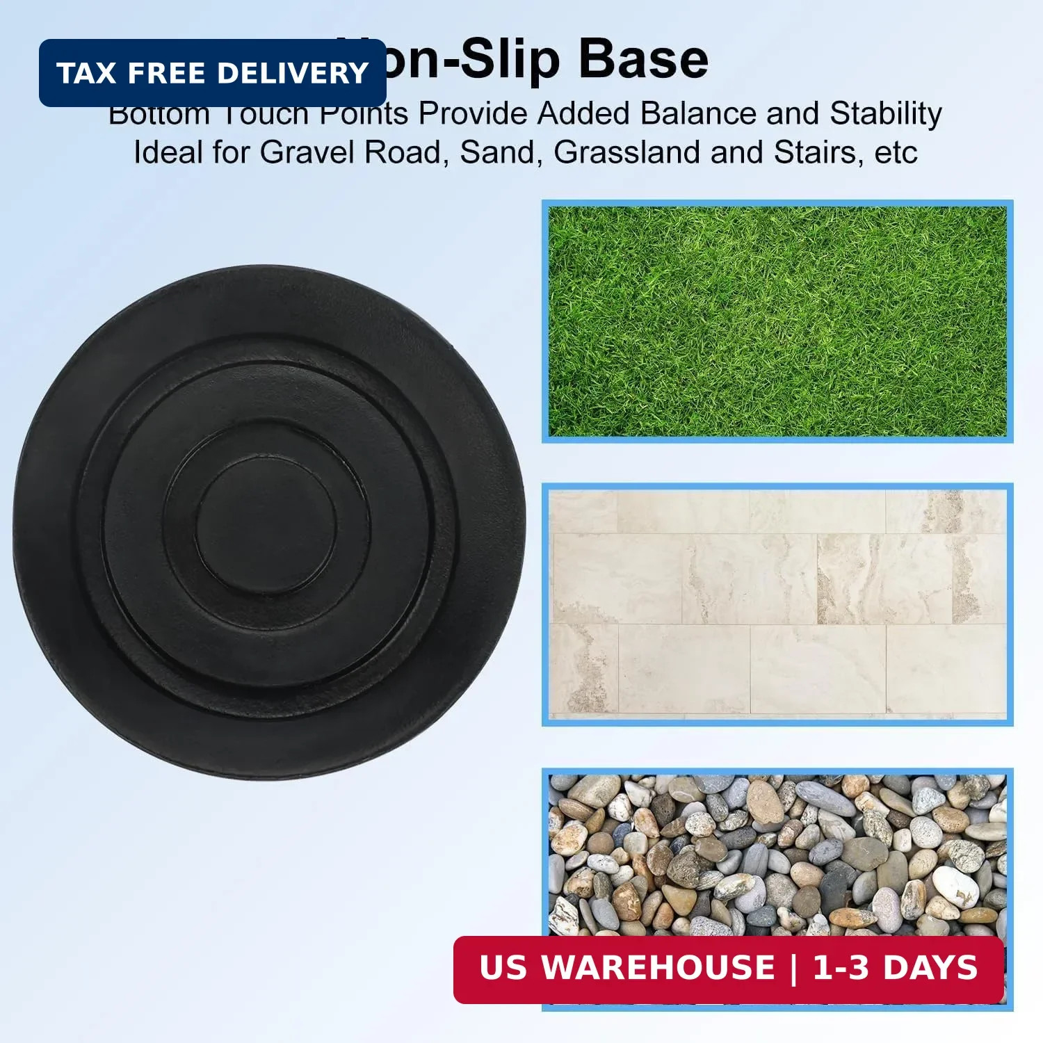 supregear Rubber Cane Tips 1" (4 X 25mm), Heavy Duty End Stoppers for Walking Ca