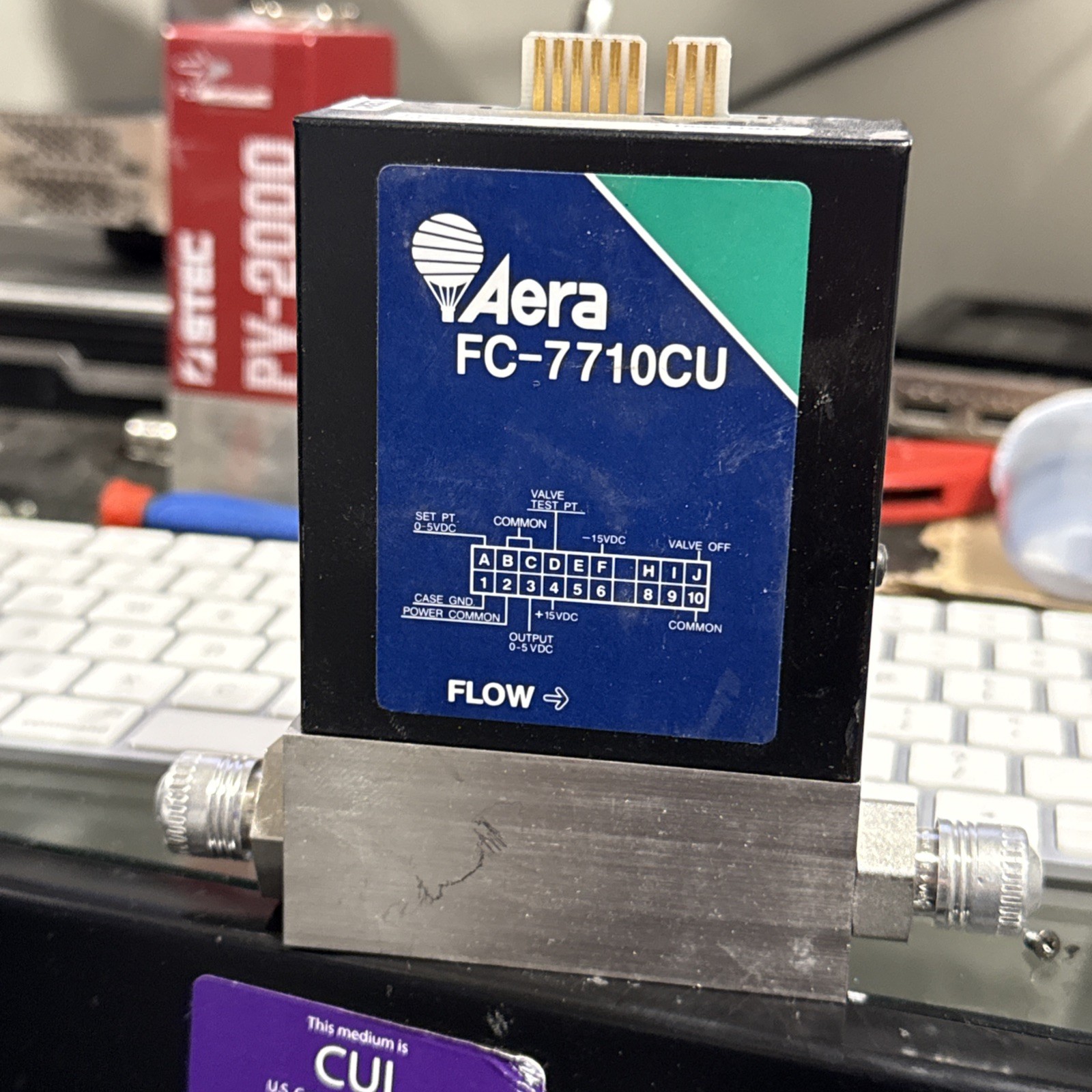 Aera FC-7710CU, Mass Flow Controller, O2, 20,000 SCCM, Used 20 SLM