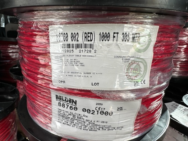 Belden 88760 0021000 18/2 Plenum AWG 18 FEP/FEP Teflon® High Temp Cable 1000 FT