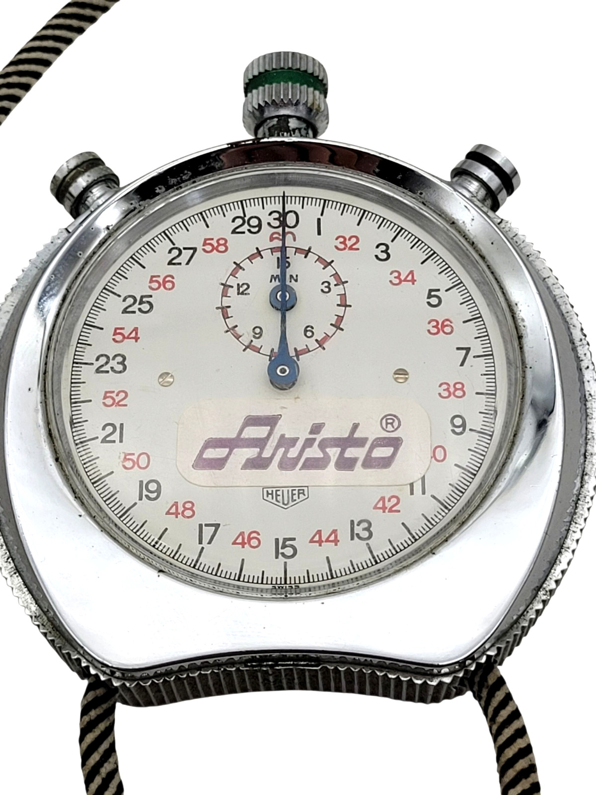 Vintage Swiss Heuer Trackmaster Stopwatch Aristo Logo TESTED WORKS