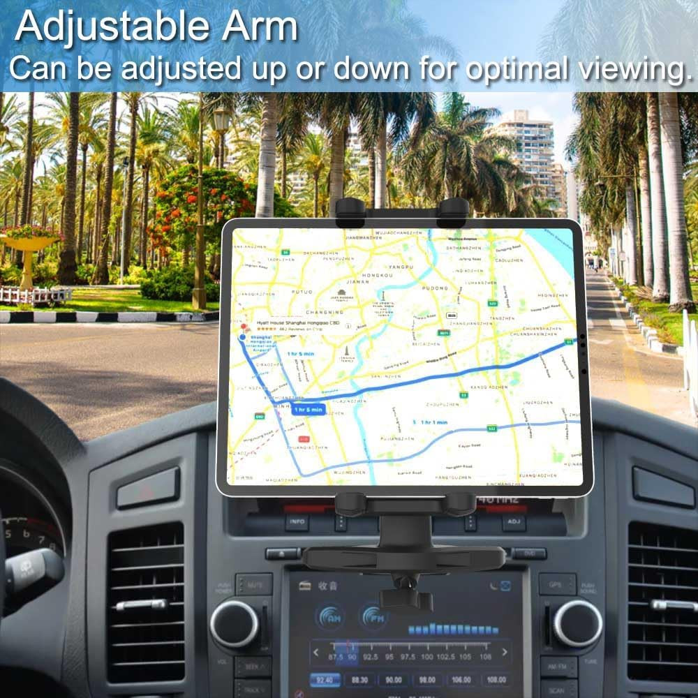Adjustable 360 Car CD Slot Mount Tablet Holder for Ipad & Cell Phone