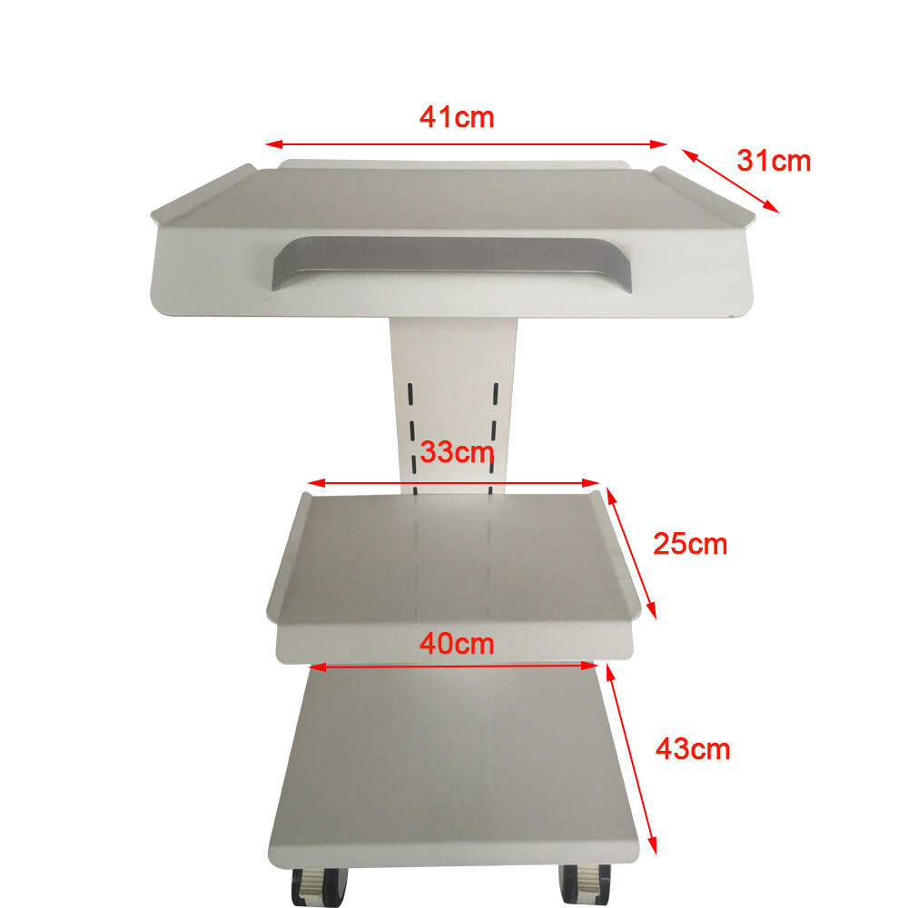 Dental Multi-Function Trolley Cart with Silent Foot Brake and 3 Layers