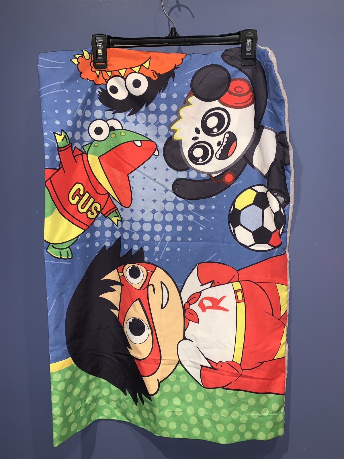 Ryan’s World, Ryan And Gus Pillow Case, Colorful, Cartoon, 20” X 30” Pocketwatch