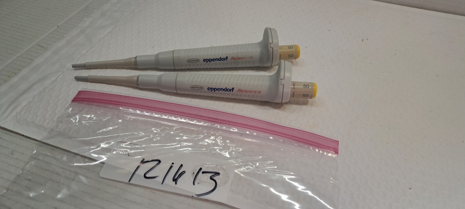 lot of 2 Eppendorf Reference 50 µL Single Channel Pipette