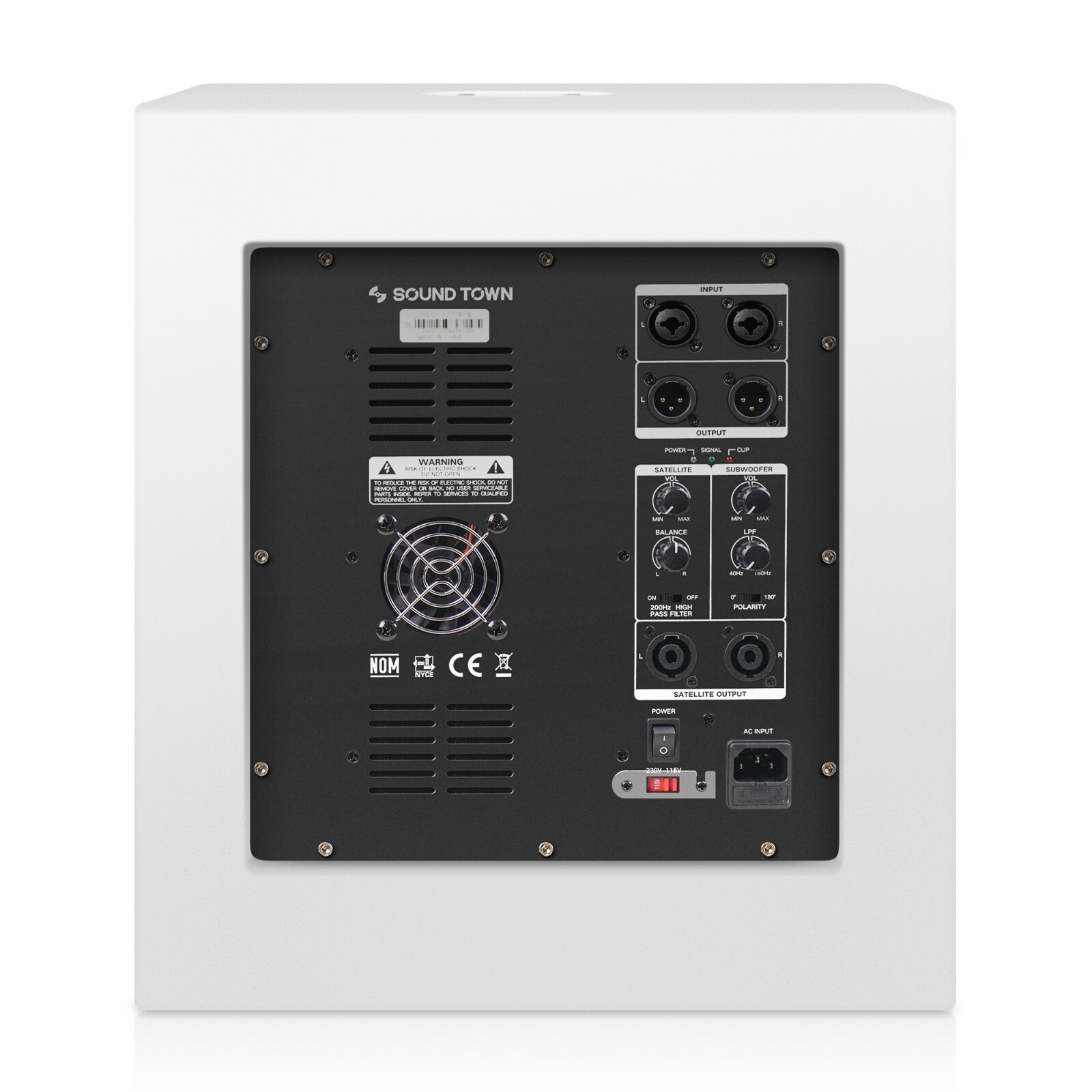 Sound Town CARPO Column Speaker Subwoofer Mini Line Array System (CARPO-V5W12)