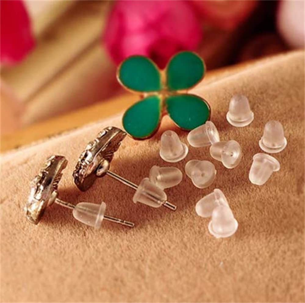 Rubber Earring Backs Replacements - Back Earrings for Women (100)