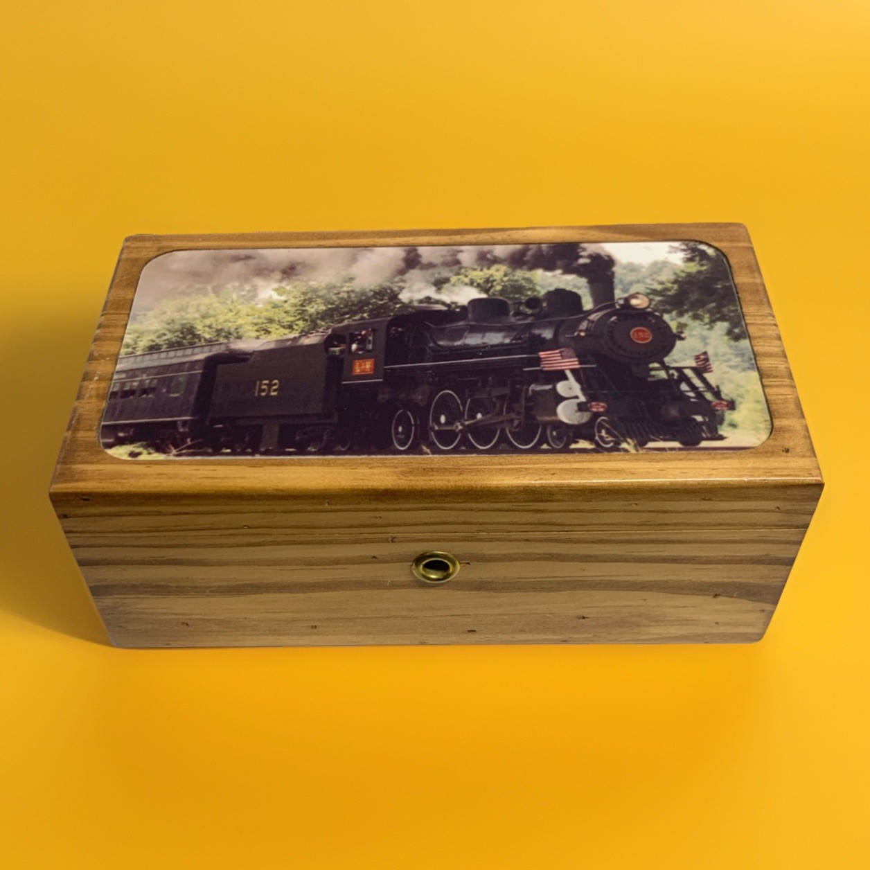 The Original Keepsake Chest With Key Locomotive #152 Pictured On Front