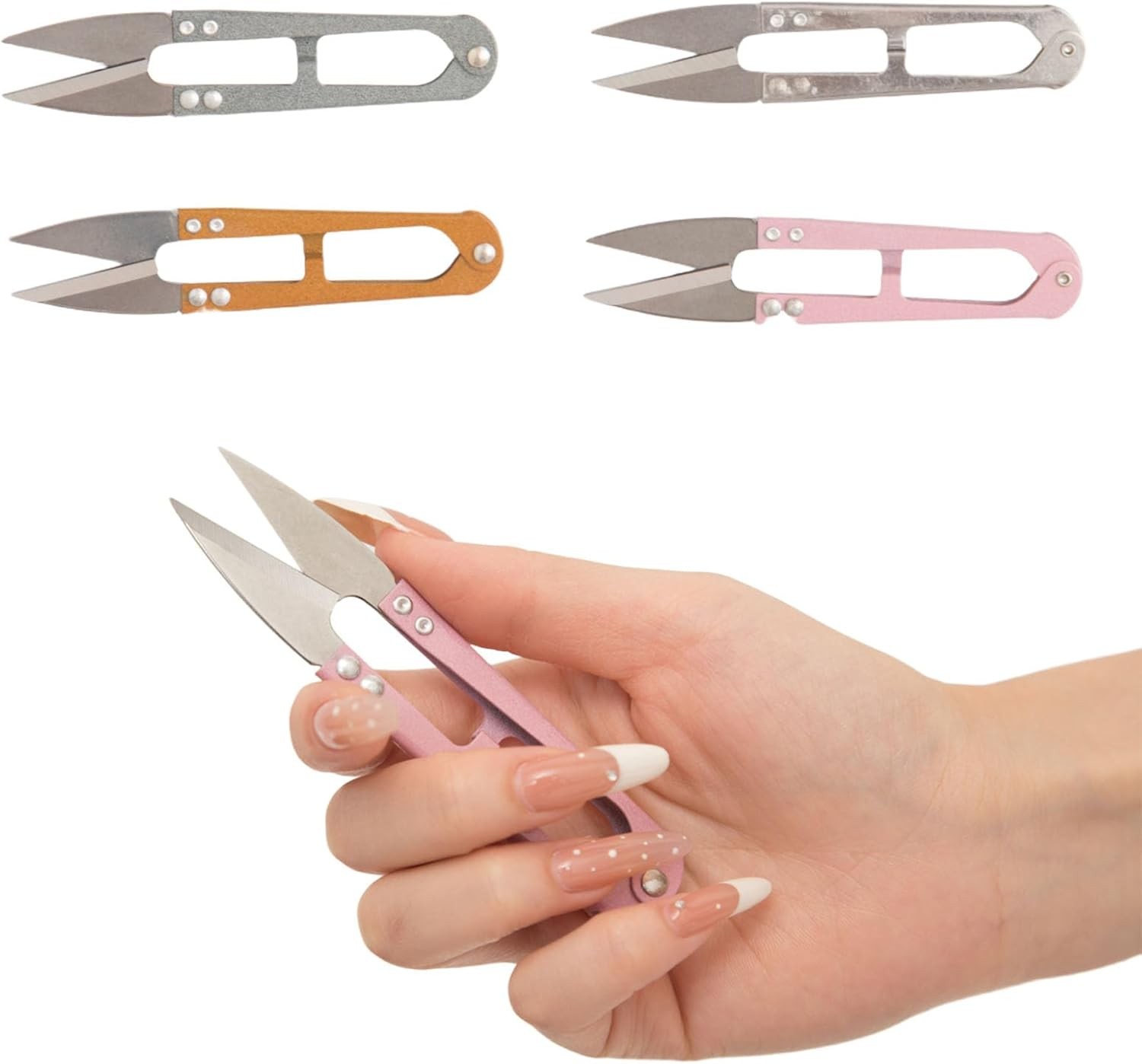 4 Pack 4.1-Inch High Carbon Steel Mini Sewing Scissors - Precision Craft Snips