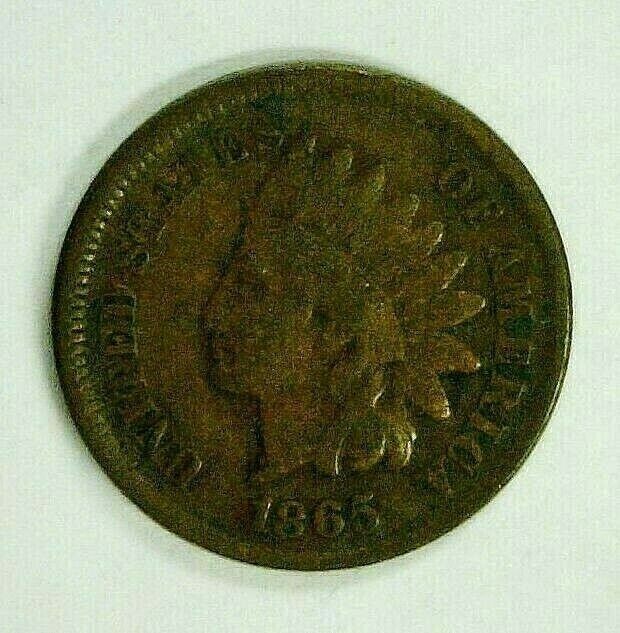 1865 INDIAN CENT VF. REDUCED 12/27/23 (1197)