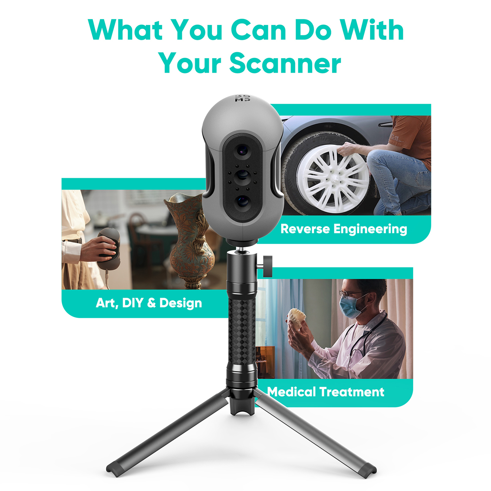 3DMakerpro Mole 3D Scanner Luxury 3D Printer Accessories 0.05mm Accuracy J0O3