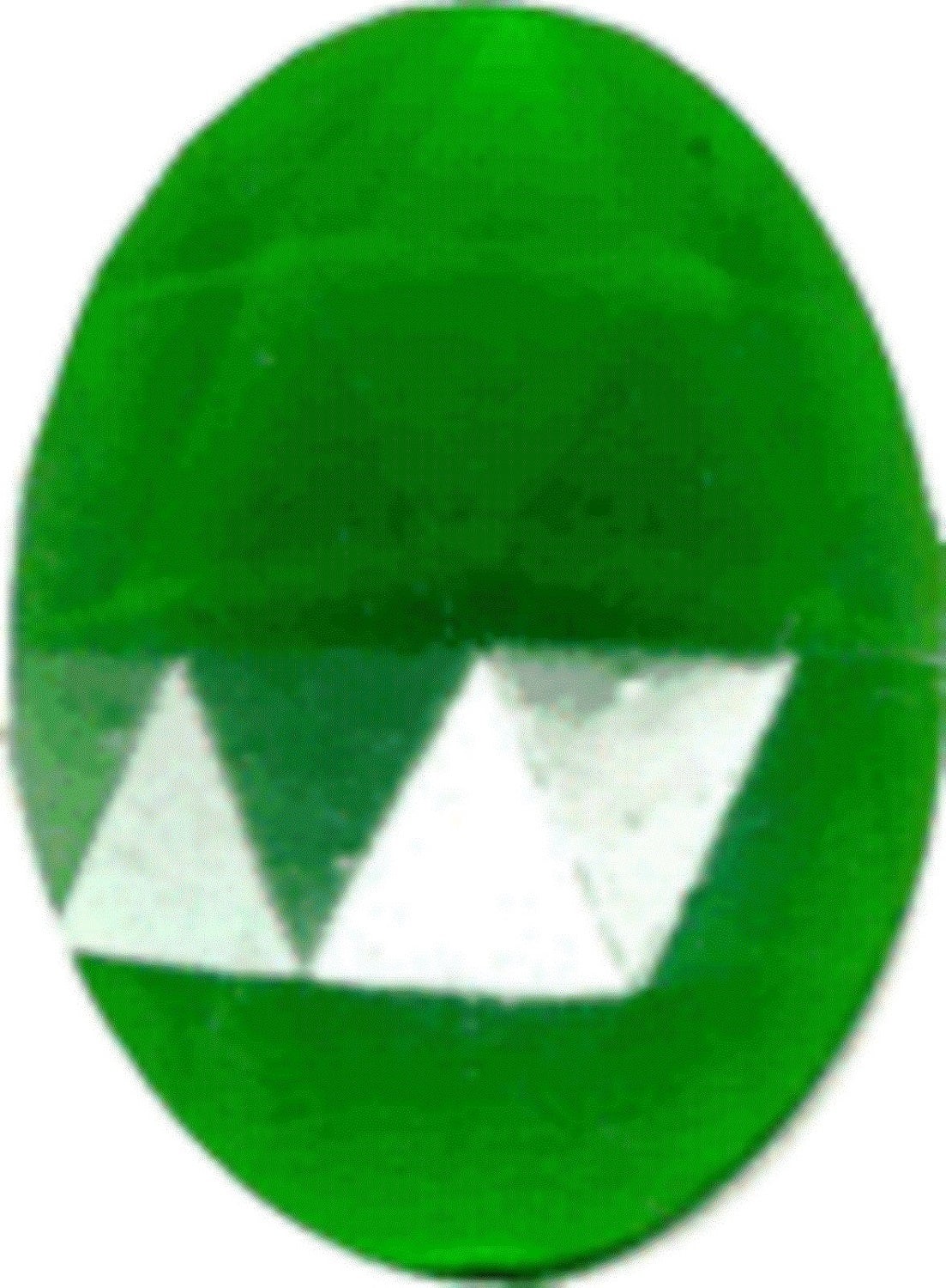 Glass Jewels - 40mm X 30mm Green Faceted Jewel