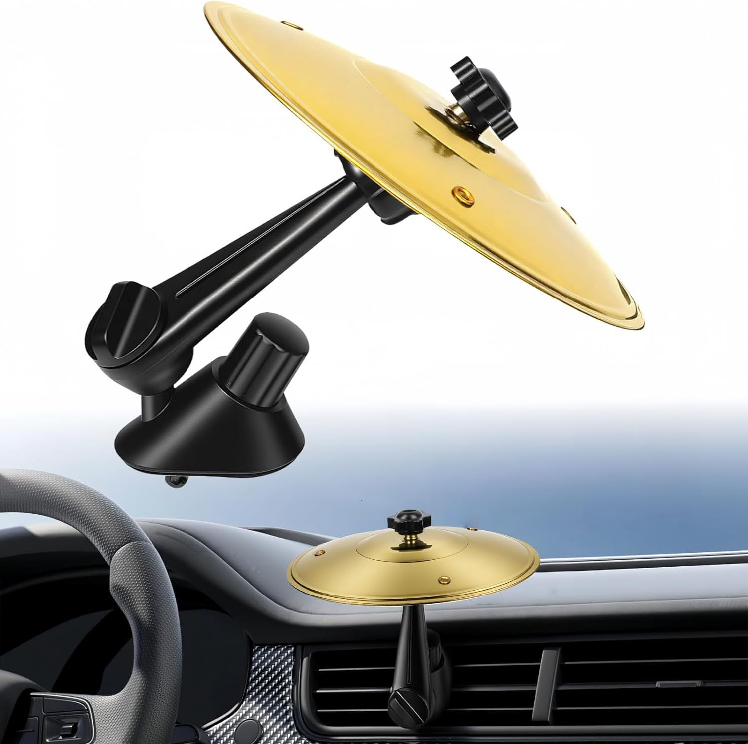 Car Cymbal Drum for Car Air Vent, Funny Musical Instruments Gadget for Music Lov