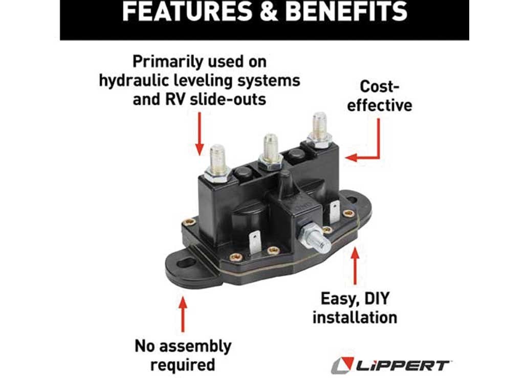 Lippert 118246 Trombetta Solenoid, Silver Posts
