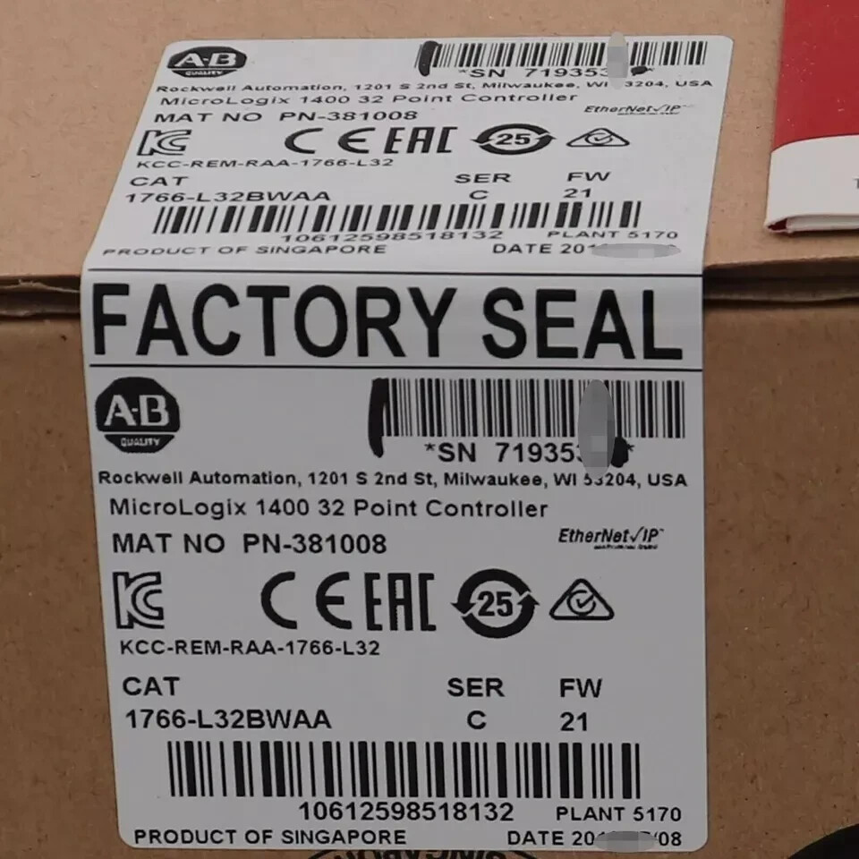 1PCS Allen-Bradley 1766-L32BWAA C MicroLogix1400 32 Point Controller 1766L32BWAA