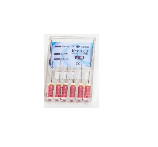 House Brand K-Files 21mm #25 6/Box. Stainless Steel