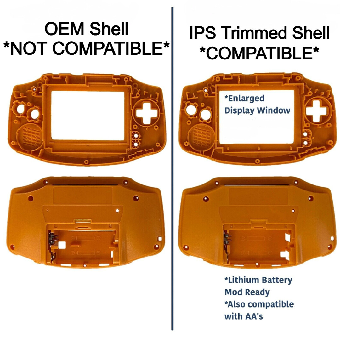 Game Boy Advance Hispeedido V5 IPS LCD Backlight Kit W/Laminated Lens and OSD