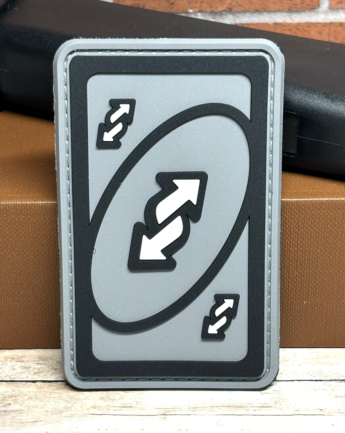 Tactical PVC Patch - Uno Reverse Card Patch - Grey Uno Reverse Card PVC Patch