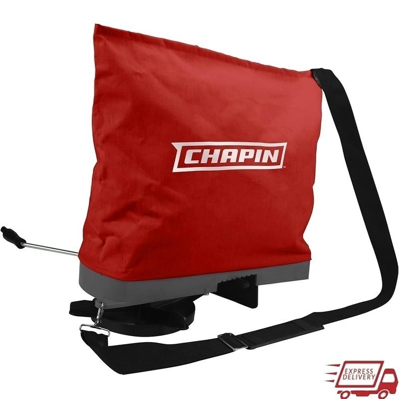 25LB Heavy Duty Waterproof Seed Fertilizer Bag Seeder W/ Adjustable Gate Strap
