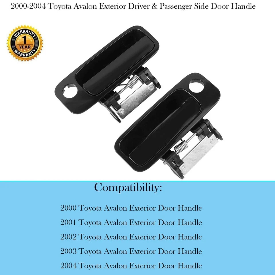 Exterior Outside Door Handle Fit for Toyota Avalon 2000 2001 2002 2003 Black