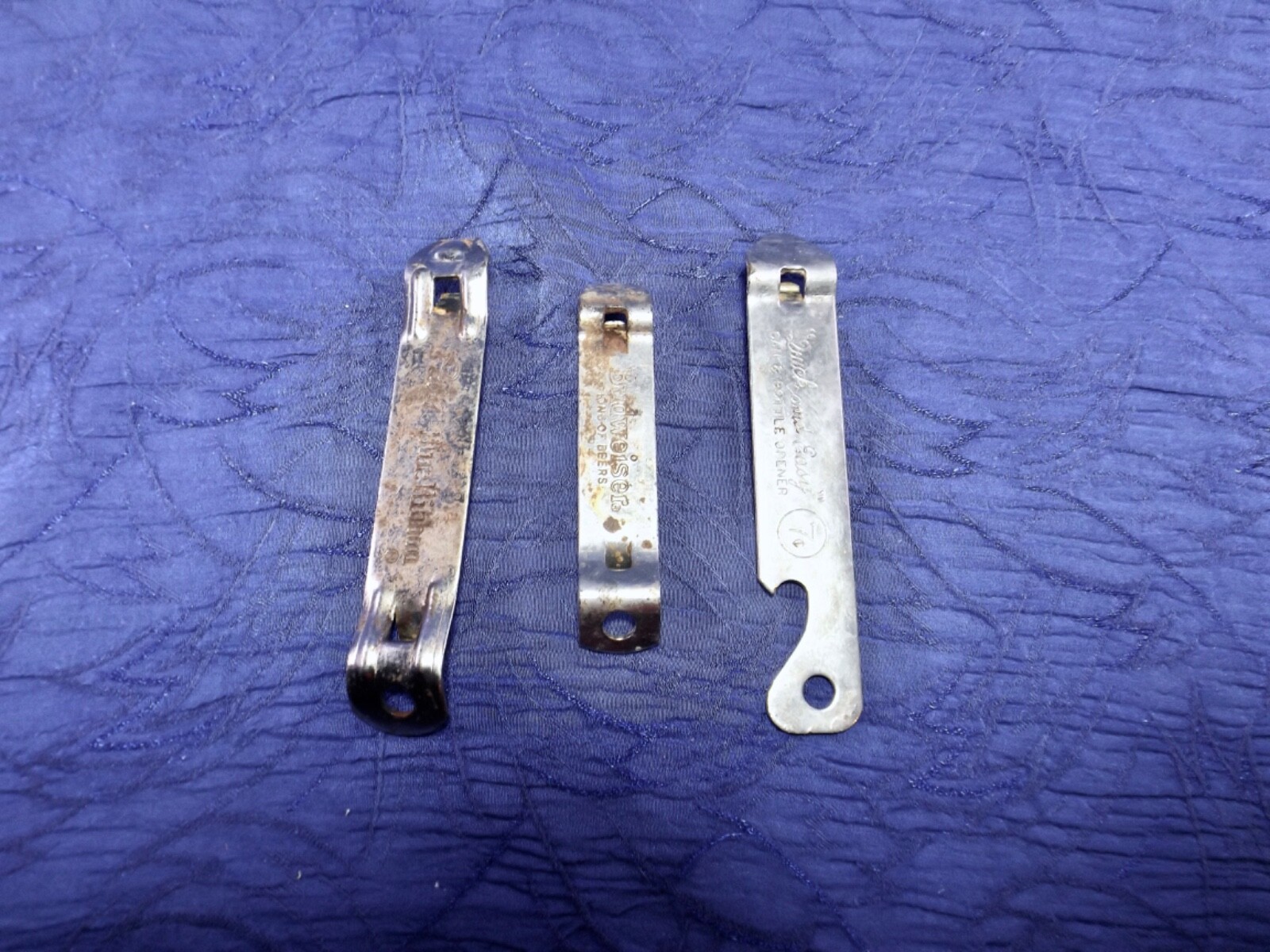3 VTG Beer Can Openers Pabst Budweiser Vaughn